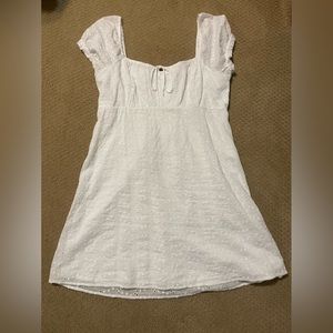 White Hollister Mini Floral Dress - WORN ONCE
